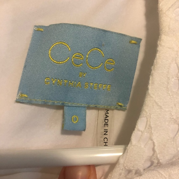 White CeCe Lace dress like new size 0 - Picture 3 of 3